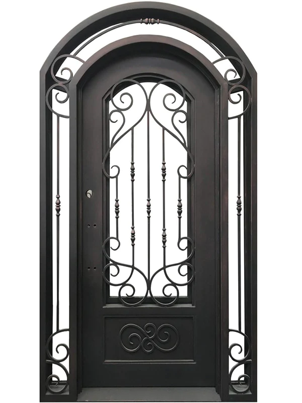 Iron Single Door With Sidelites 022