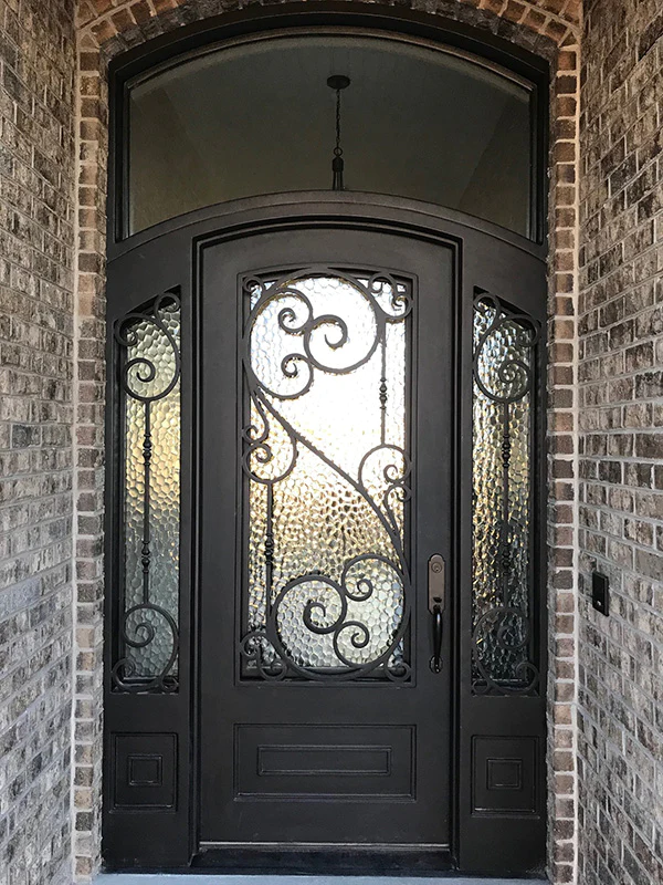 Iron Single Door With Transom And Sidelites 006